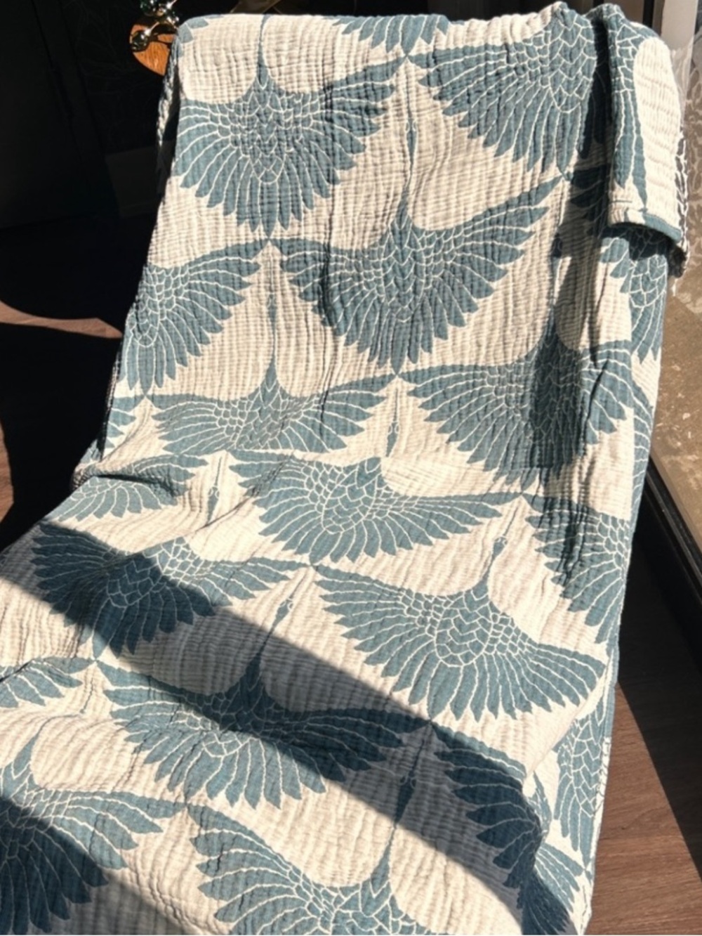 Luxury Woven King Bedspread in Teal 100% Cotton Quilted + Woven 2 Side NEW - Picture 10 of 16